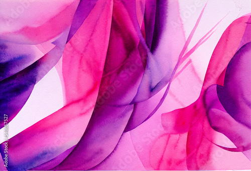 Colorful Bright Watercolor Background Painted Generative AI