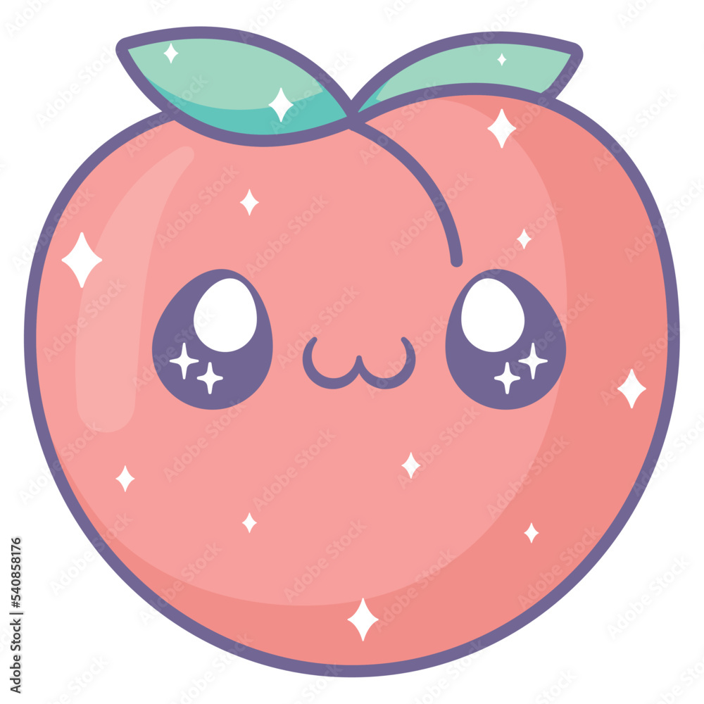 Obraz premium kawaii apple design