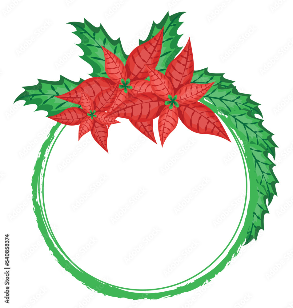 Fototapeta premium christmas mistletoe wreath