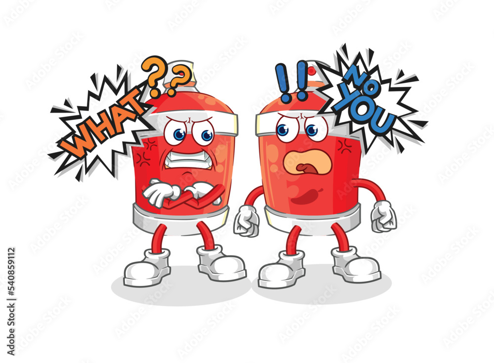 chili spray arguing each other cartoon vector chili spray arguing each other cartoon vector