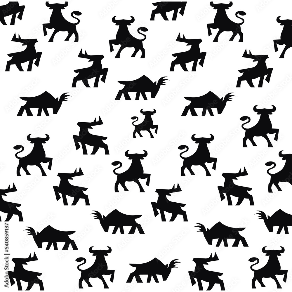 Black and white pattern with animal Black and white pattern with animal