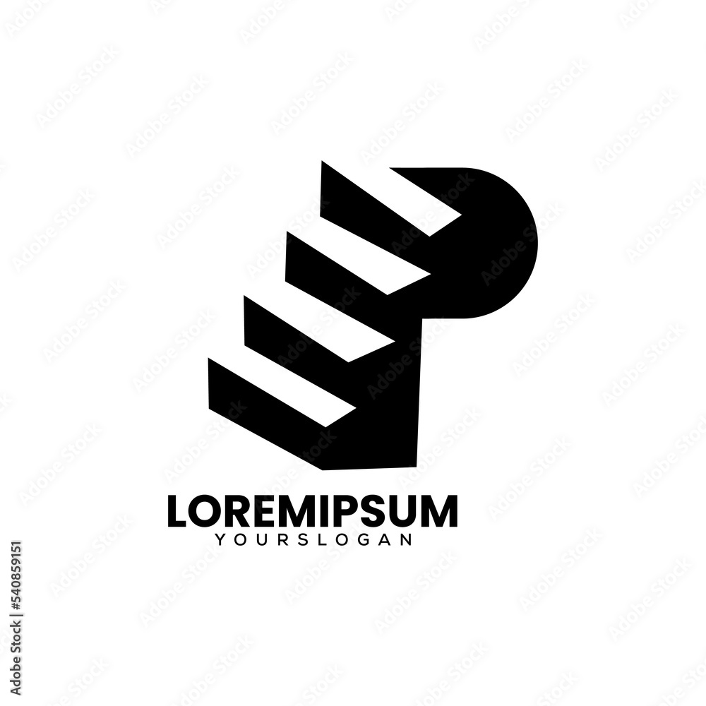 letter p stairs logo design letter p stairs logo design