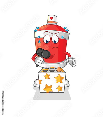 chili spray play whack a mole mascot. cartoon vector