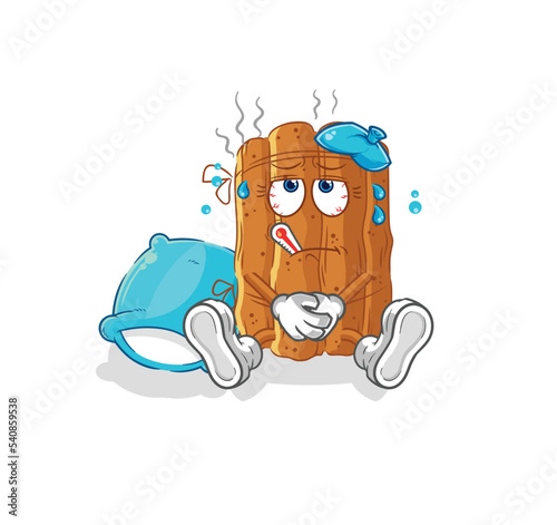 cinnamon sick vector. cartoon character