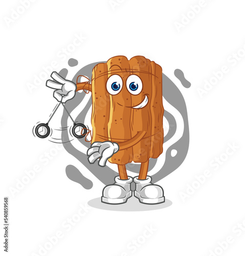 cinnamon hypnotizing cartoon. cartoon mascot vector