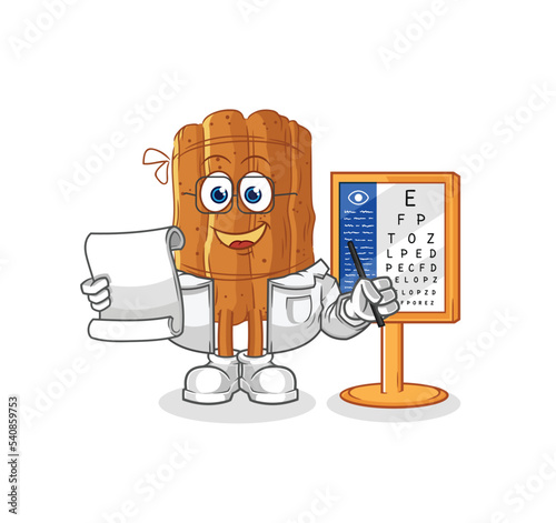 cinnamon oculist cartoon. cartoon mascot vector