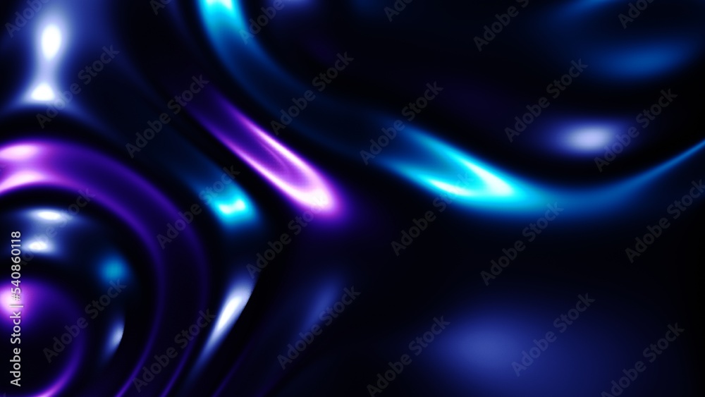 glowing neon light purple and blue abstract wavy and silk forms liquid, Golden glossy gradient texture surface water Backdrop, 3D Silk Illustration glowing neon light purple and blue abstract wavy and silk forms liquid, Golden glossy gradient texture surface water Backdrop, 3D Silk Illustration