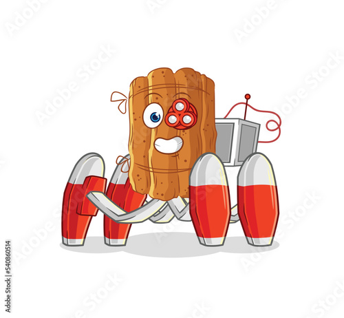 cinnamon future robot vector. cartoon character