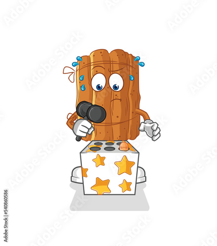 cinnamon play whack a mole mascot. cartoon vector