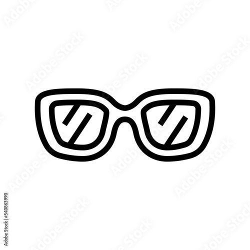 beach glasses frame line icon vector. beach glasses frame sign. isolated contour symbol black illustration