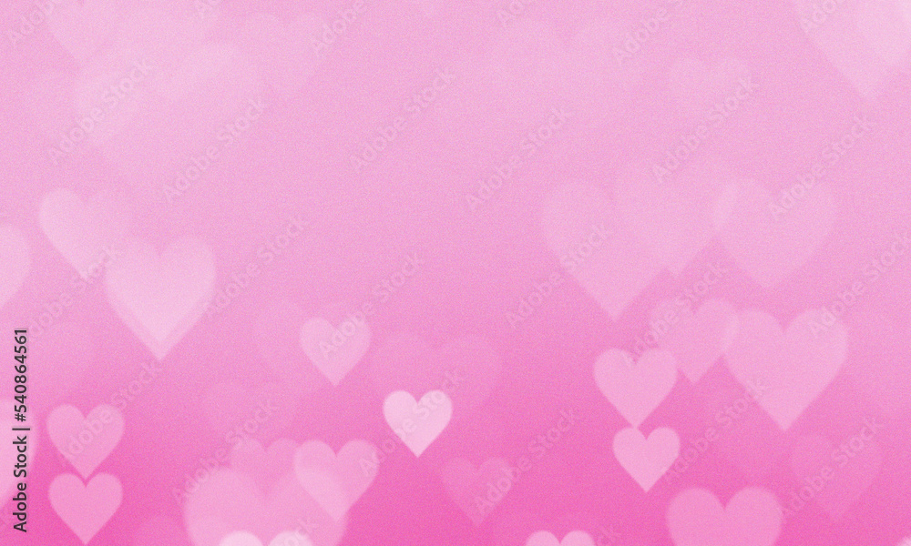 Pink heart-shaped bokeh background