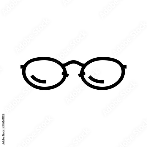 glass glasses optical line icon vector. glass glasses optical sign. isolated contour symbol black illustration
