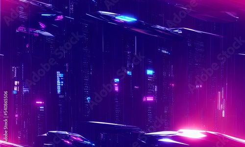 blue cyberpunk seamless tiled background texture for business and technology, futuristic, crypto, cyberpunk, purple