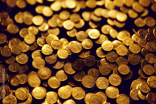 Gold coins illustration