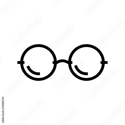 round glasses optical line icon vector. round glasses optical sign. isolated contour symbol black illustration