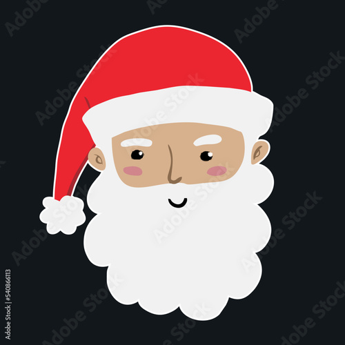 Doodle stacker Santa Claus in a hat. Vector illustration