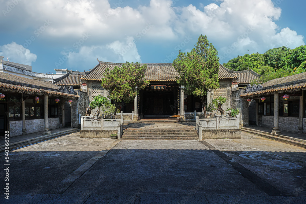 Foshan city, Guangdong, China. Fengjian Water Township (Fengjian Village). The village has a long history and features historic sites. Liu's Ancestral Hall (1415). 