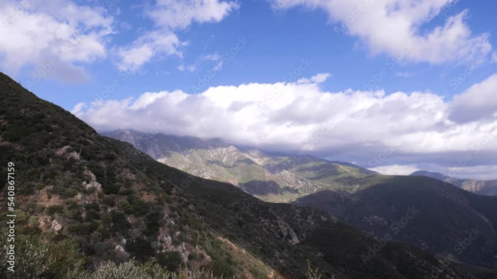 Some of the high peaks of the California Mountains (such as Mount Smith and others) trap clouds, affecting the local weather. Some of the high peaks of the California Mountains (such as Mount Smith and others) trap clouds, affecting the local weather.