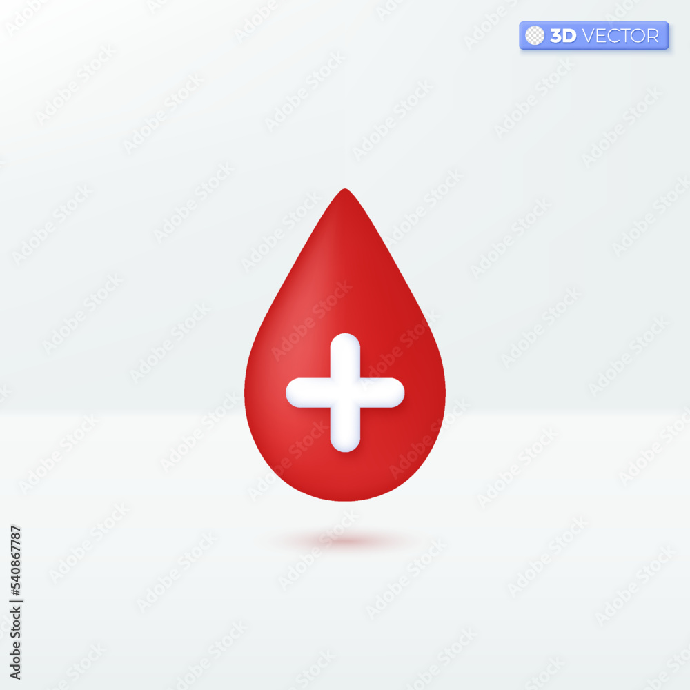 Blood drop with cross icon symbols. Hematology, red blood cell ...