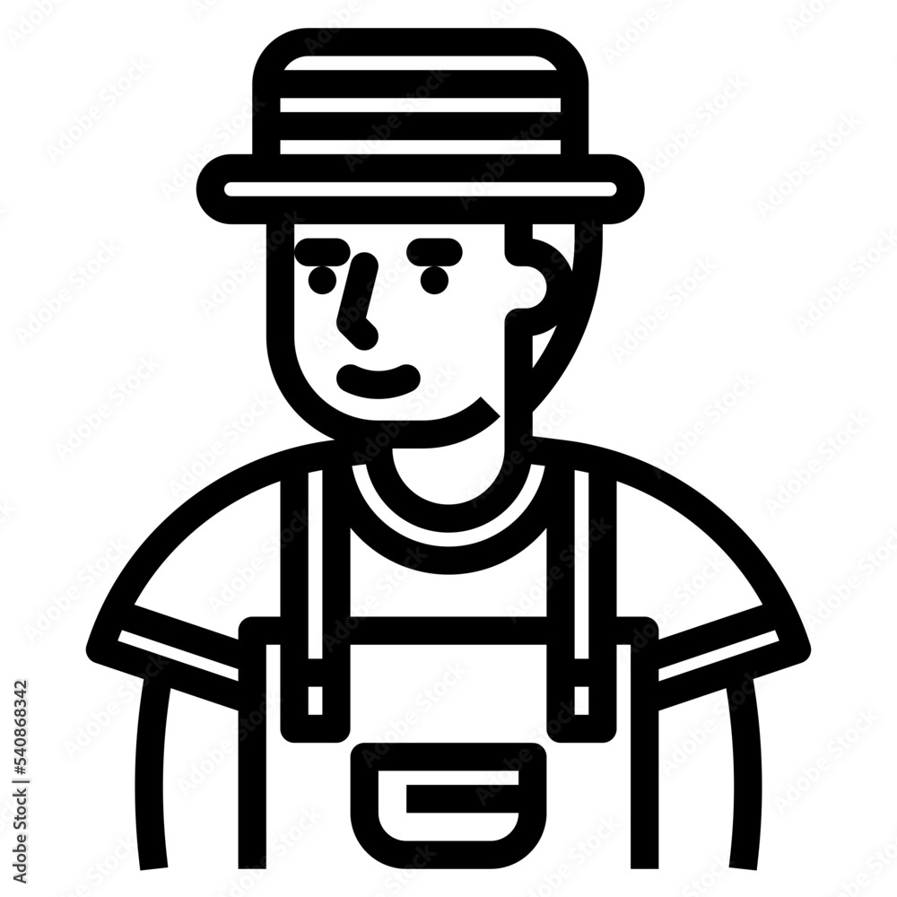 farmer line icon farmer line icon