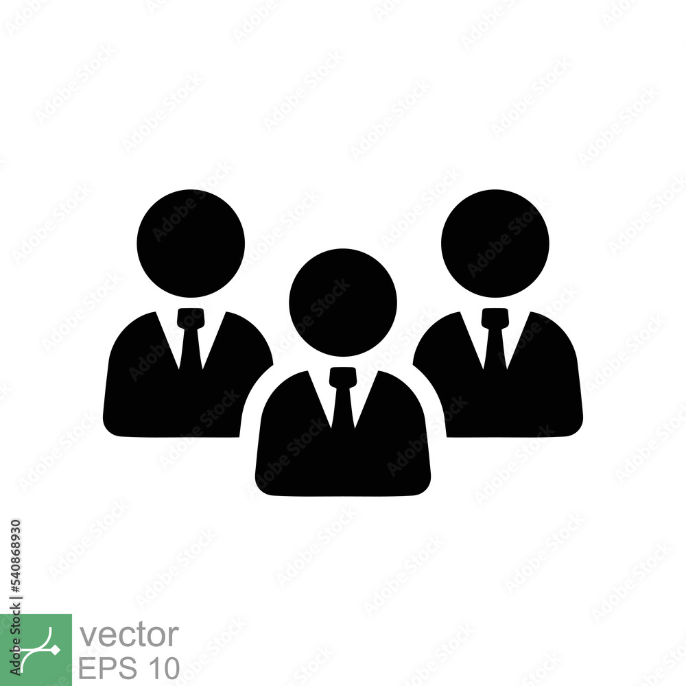 People icon. Simple solid style. Crowd sign flat style, person, group, user, human, public, member, staff, team, business concept. Glyph vector illustration isolated on white background. EPS 10. People icon. Simple solid style. Crowd sign flat style, person, group, user, human, public, member, staff, team, business concept. Glyph vector illustration isolated on white background. EPS 10.
