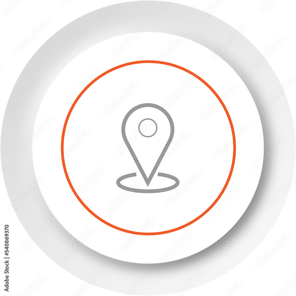 Neumorphism UI button, map, location Neumorphism UI button, map, location