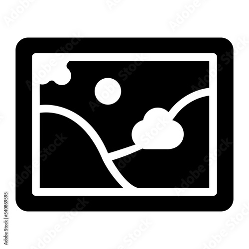 photo glyph icon