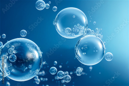 Blue bubble background