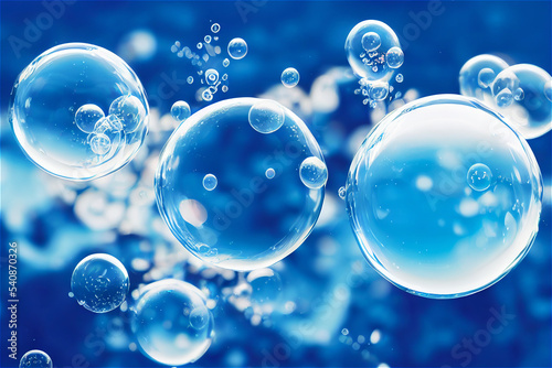 Blue bubble background