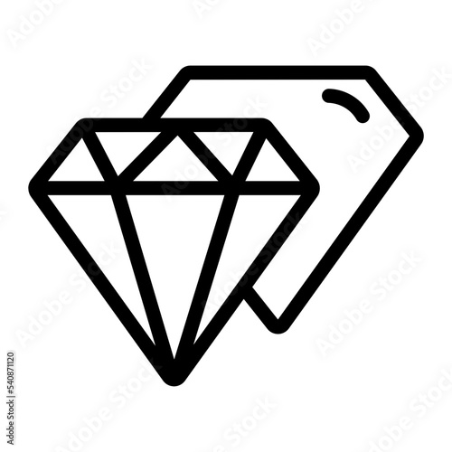 diamond line icon