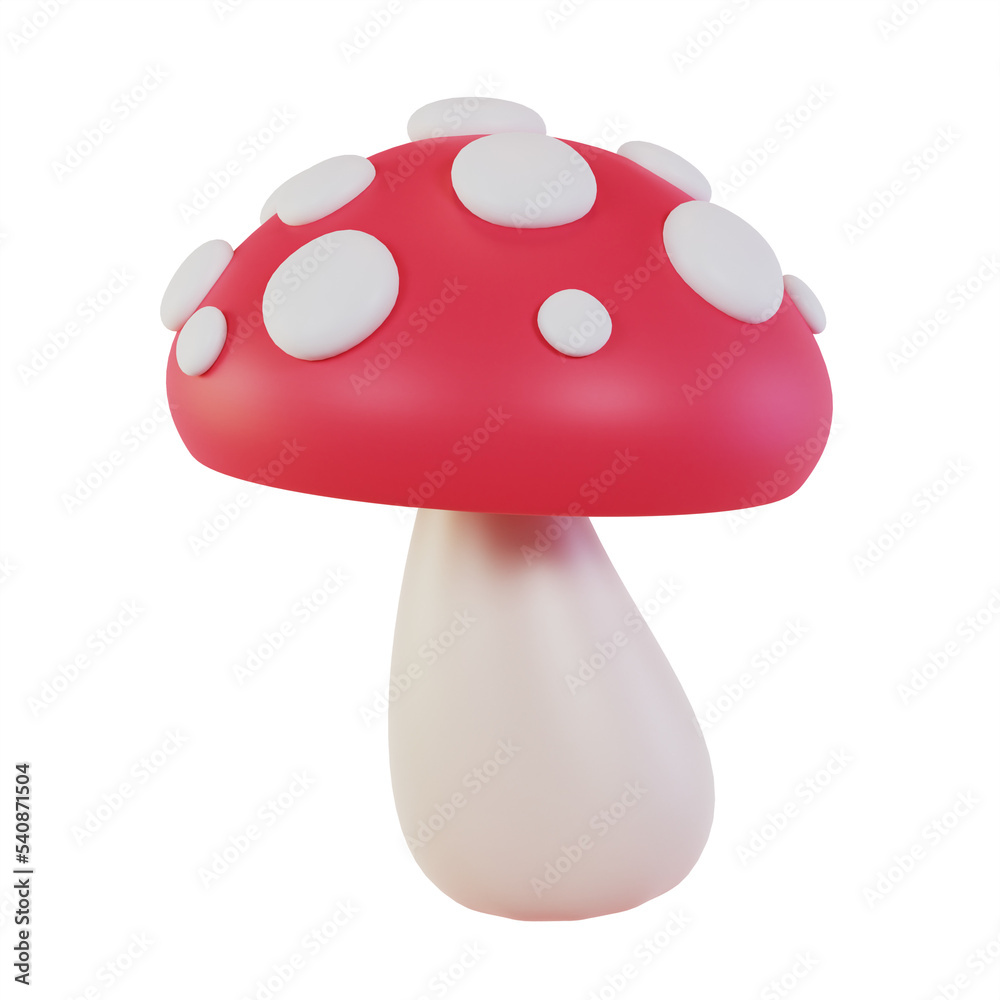 3d render mushroom isolated icon 3d render mushroom isolated icon