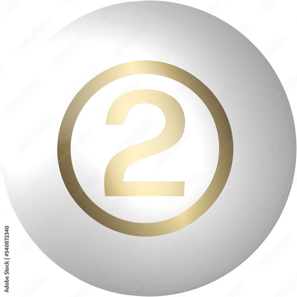 Lottery ball, number 2 Lottery ball, number 2