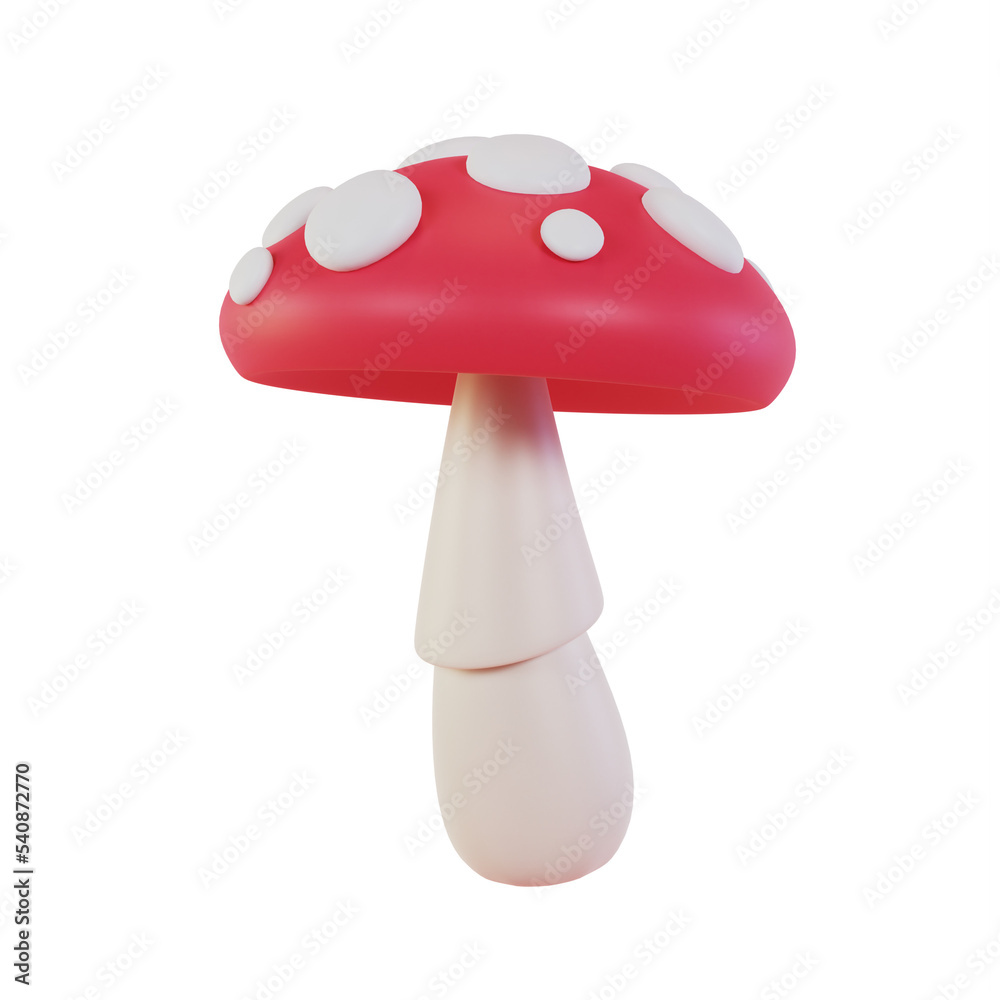3d render mushroom isolated icon 3d render mushroom isolated icon