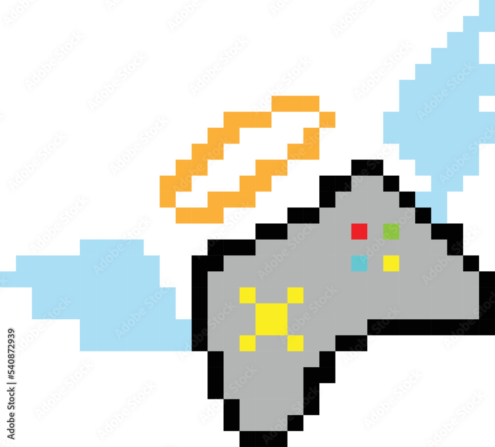 Game icon pixel art isolated on a white background Stock Vector | Adobe ...