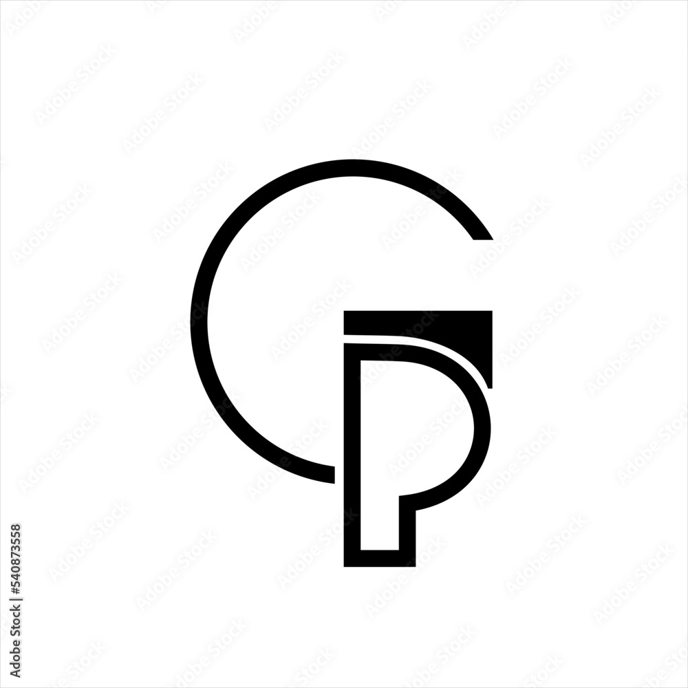 Letter G P vector logo design. Letter G P vector logo design.