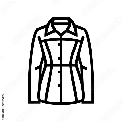 car coat outerwear female line icon vector. car coat outerwear female sign. isolated contour symbol black illustration