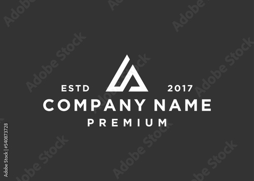 letter s triangle logo design vector illustration template