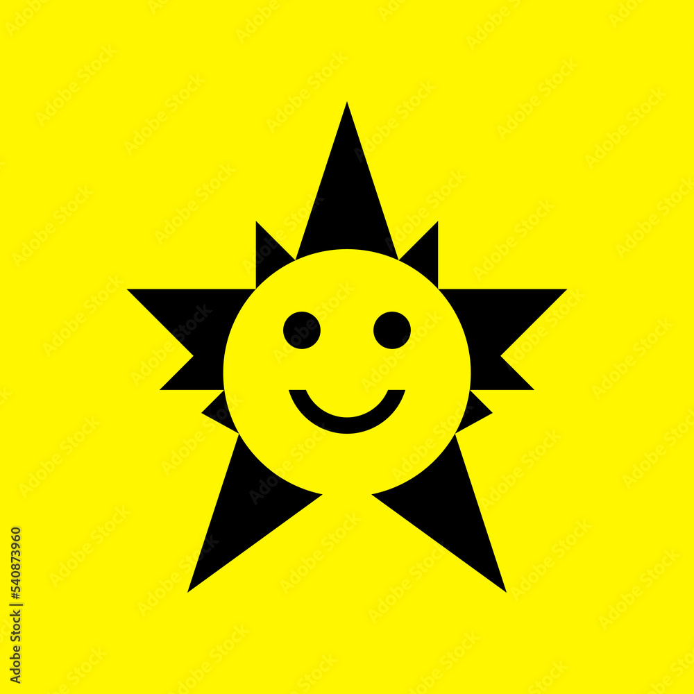 Smile Emoticon Logo design ,icon design Vector Template Illustration