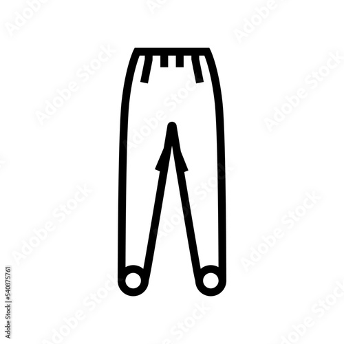 stirrup pants apparel line icon vector. stirrup pants apparel sign. isolated contour symbol black illustration
