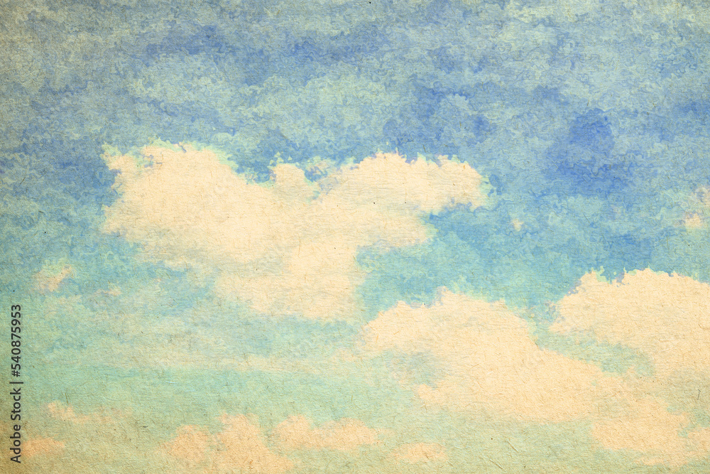 Fototapeta premium vintage watercolor clouds