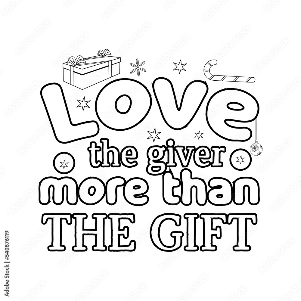 Merry Christmas Coloring page. Christmas line art coloring page design ...