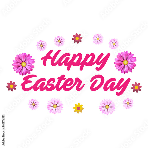 Happy Easter Congratulatory Easter Background. Easter Eggs and Flowers. Background with Selective Focus | Easter Poster and Banner Template with Easter Eggs Solid Background | Greetings for Easter Day