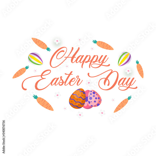 Easter Eggs Flowers Seamless Border Easter Design | Colourful Easter Banner with Bunnies, Eggs and Flowers. Vector | Easter Eggs and Spring Flowers | Happy Easter Day Congratulatory Easter Background 