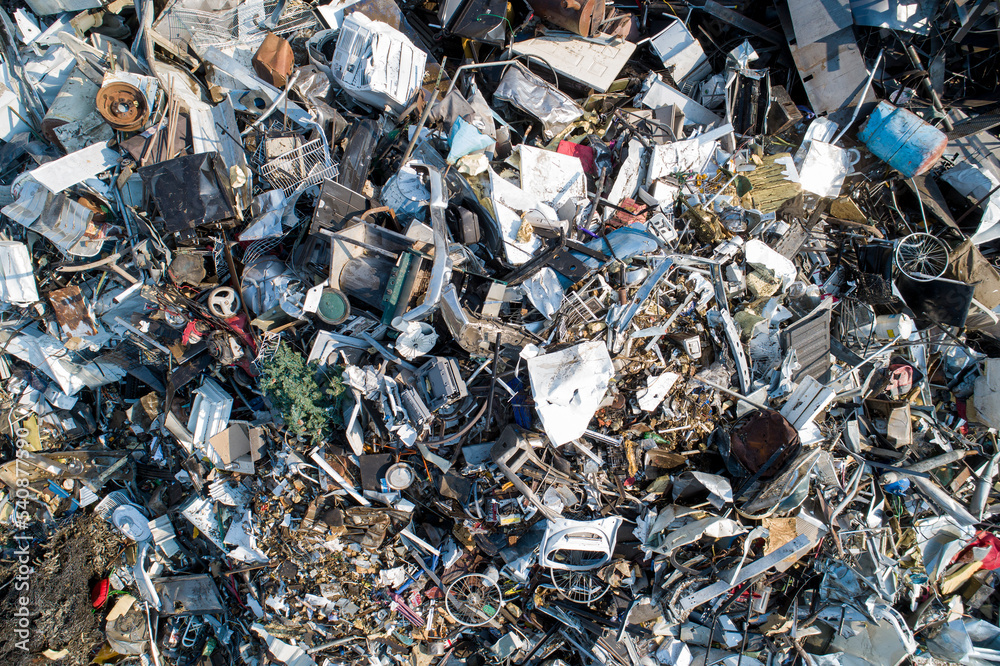 trash at a landfill