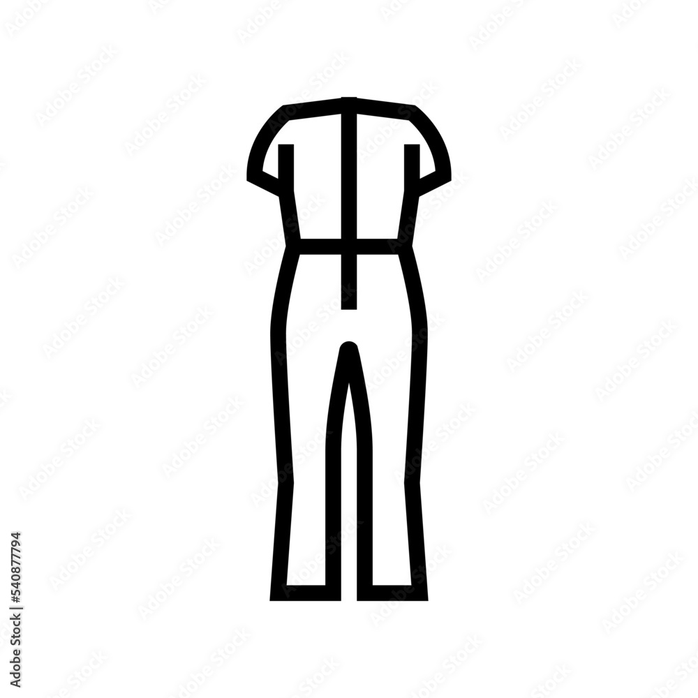 overalls pants apparel line icon vector. overalls pants apparel sign. isolated contour symbol black illustration overalls pants apparel line icon vector. overalls pants apparel sign. isolated contour symbol black illustration