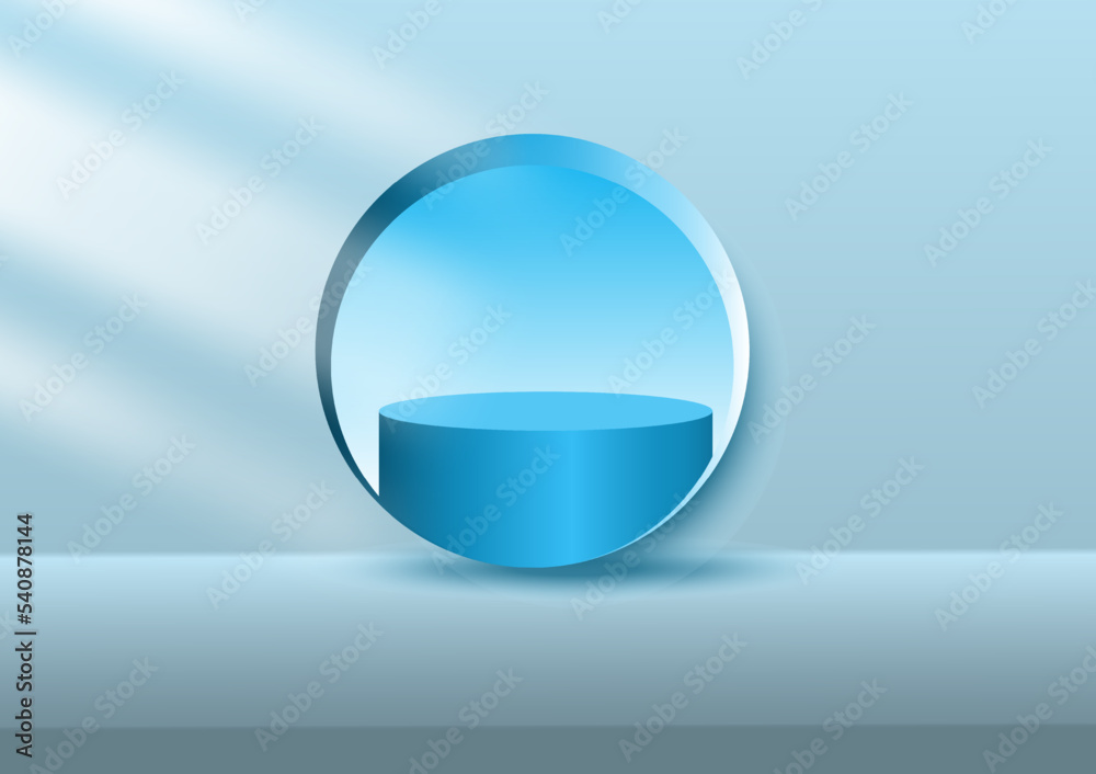 Blue 3D podium in a circle like in a tunnel. The light blue background gives a feeling of freshness and light to the mood. agile intelligence artificial. Blue 3D podium in a circle like in a tunnel. The light blue background gives a feeling of freshness and light to the mood. agile intelligence artificial.
