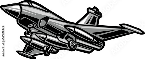 Aviation jet silver illustration vector 
