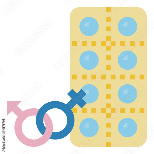 birth control flat icon