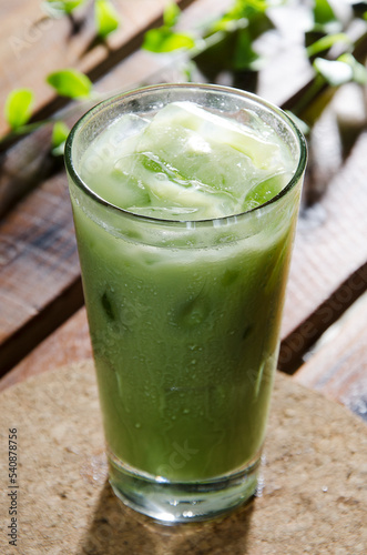 Ice Green Macha with milk