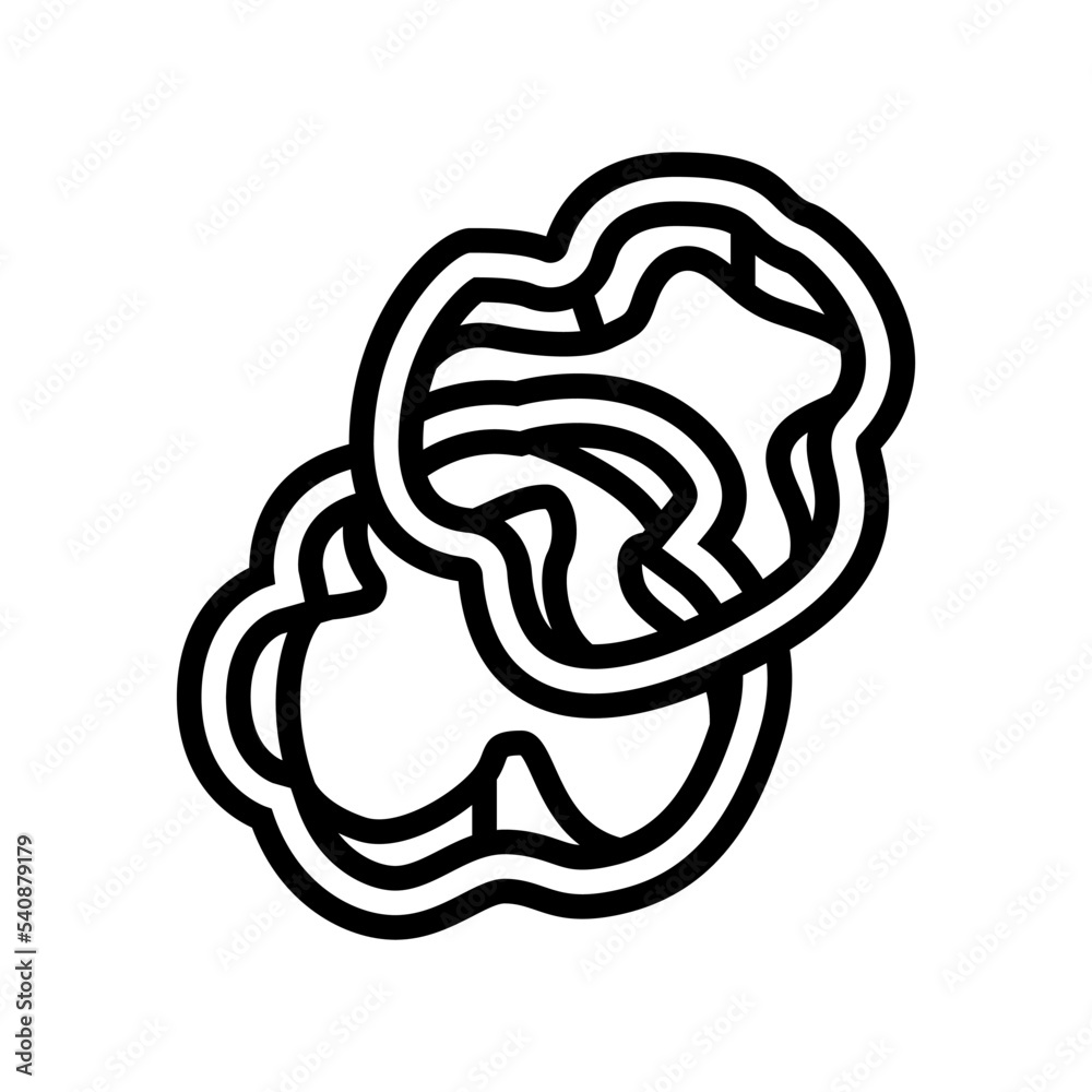 Fototapeta premium slice red pepper line icon vector. slice red pepper sign. isolated contour symbol black illustration